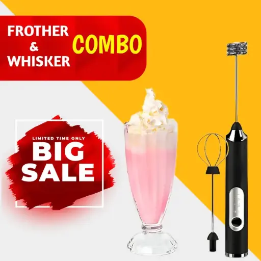 Milk Frother ( Frother & Whisker Combo )